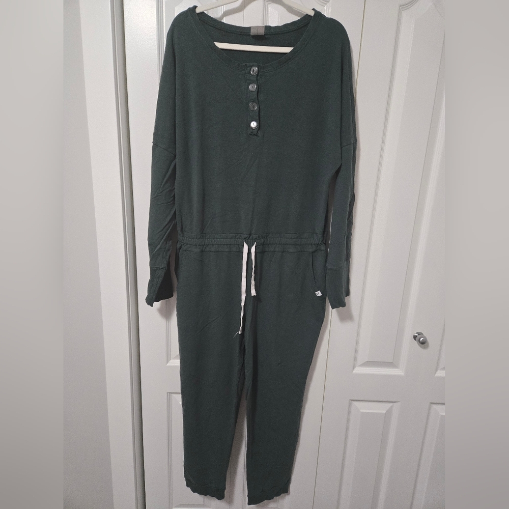 Pure Balanxed Green Long-Sleeve Jumpsuit